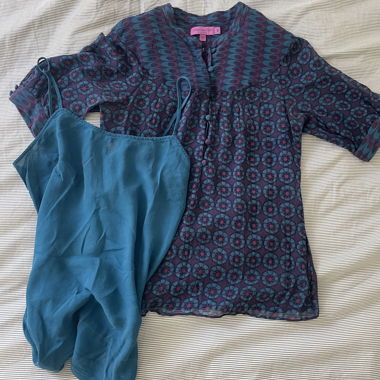 Silk Blouse a d Camisole set. Calypso