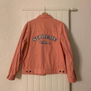 Supreme Denim Pink Trucker Jeans Jacket