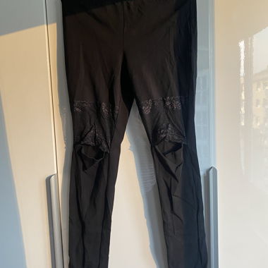 Black Leggings with Lace