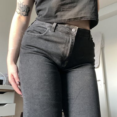 Black flare jeans