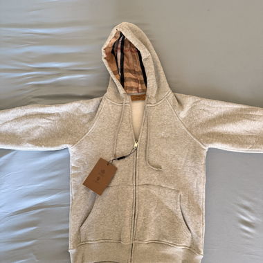 Grey Burberry Hooded Jacket