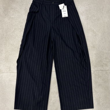 Dark blue striped trousers
