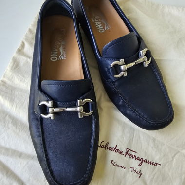 Mocassini Salvatore Ferragamo blu scuro