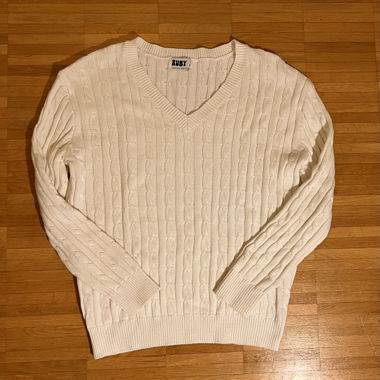 Weisser Strickpullover von Metro