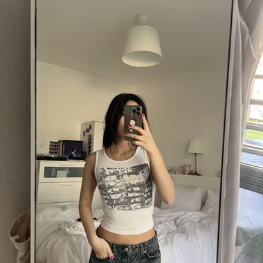 y2k eyes sleeveless top