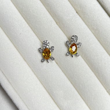 Turtle crystal earrings high quality 