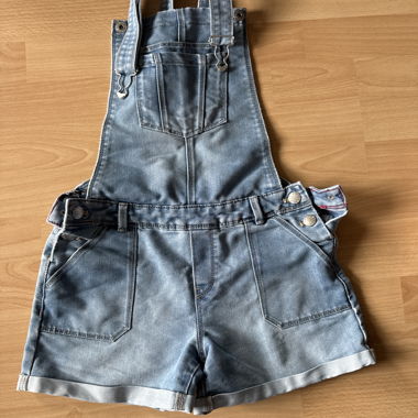 Salopette corta in denim bambino 12 anni