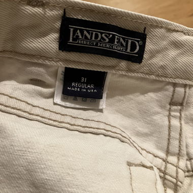Jeans Lands’ End en offwhite, taille 31