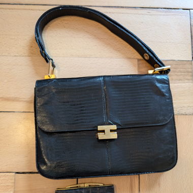 Lederhandtasche mt Prägung 