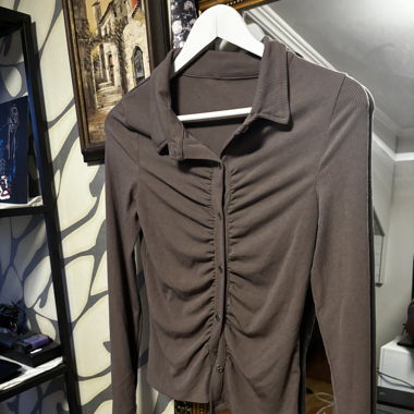 brownish blouse 