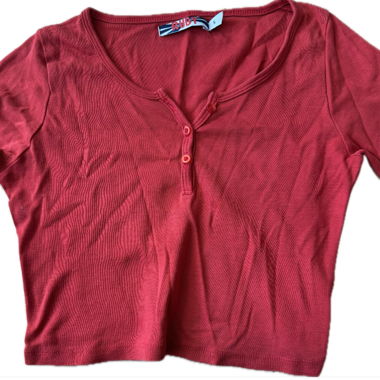 Maglia a maniche lunghe rossa
