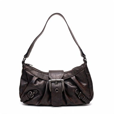 Vintage Biker Schultertasche - Dunkelbraun - Neu