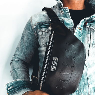 Leder Gürteltasche - Schwarz