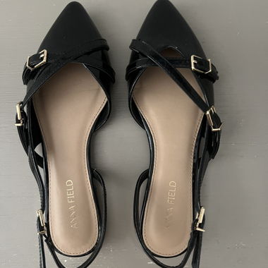 Black Anna Field Ballet Flats