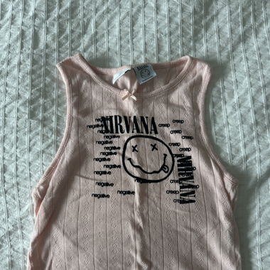 Pink Nirvana x Bershka Crop Top