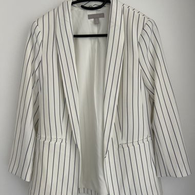 Blazer a righe bianco