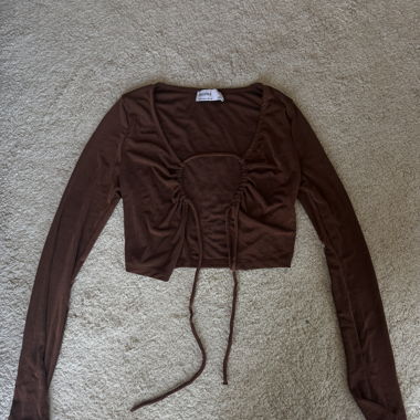Bershka cropped Langarmtop