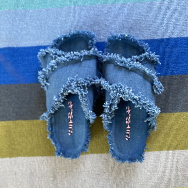 CAMPERLAB BRUTUS - PANTOLETTE PLATE - DENIM BLEU