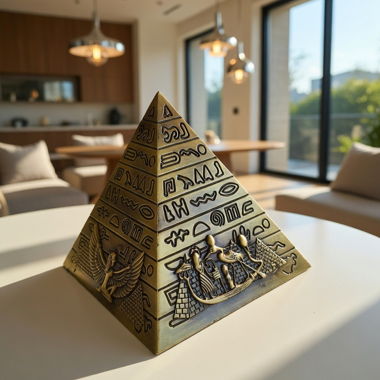 Pyramide décorative en métal