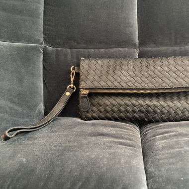 Black vegan leather clutch from urban expressions