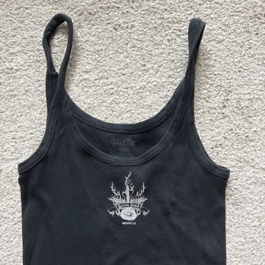 Schwarzes Crop Top