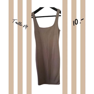 Beige fitted dress