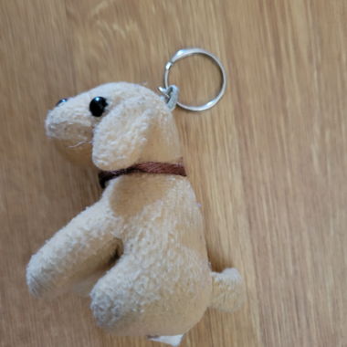 Portachiavi cane in peluche
