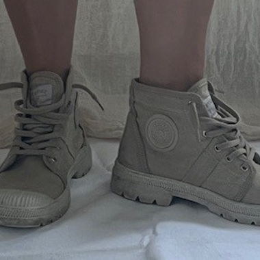Beige Pataugas High-Top Sneakers