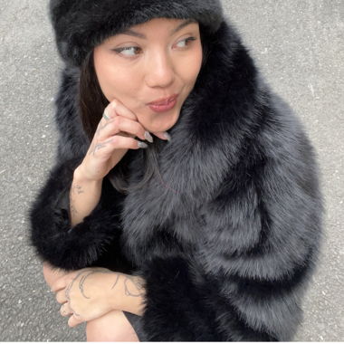 Veste en fausse fourrure
