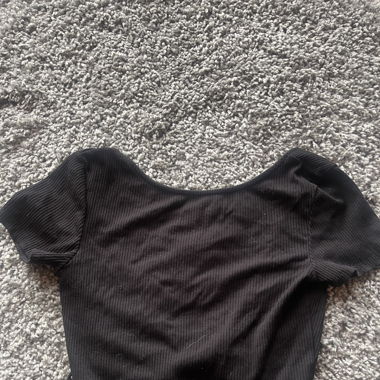 Crop top dos nu noir 