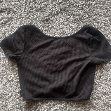 Crop top dos nu noir 