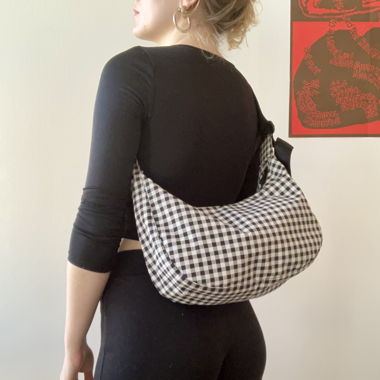Baggu-Tasche schwarz-weiss kariert