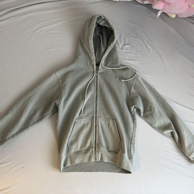 Brandy Melville Green Zip Up Hoodie