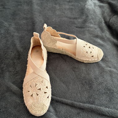 Espadrilles beiges Gr. 39