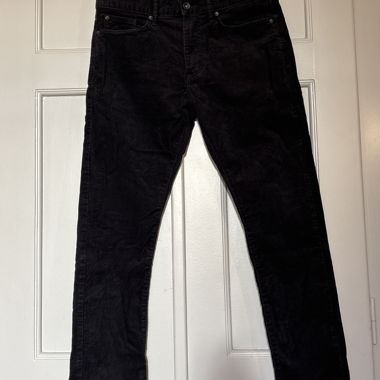 Cord Hosen Schwarz