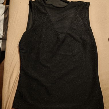 Black Glitter Tank Top
