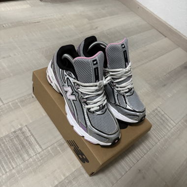 New Balance grey and pink sneakers