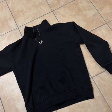 Black half-zip sweatshirt