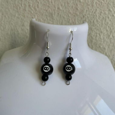 8ball y2k earrings