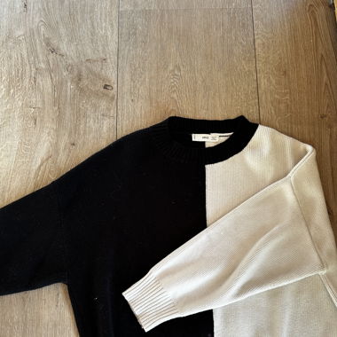 Mango black&white sweater