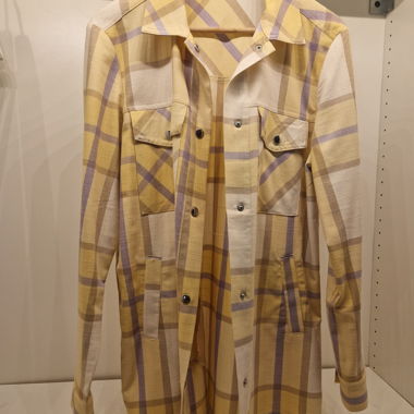 chemise à carreaux jaune