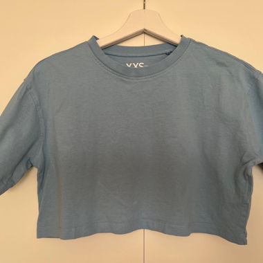 Light blue cropped t-shirt XXS