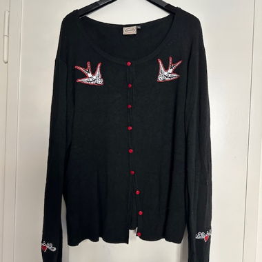 Cardigan style vintage pin-up noir Taille 46