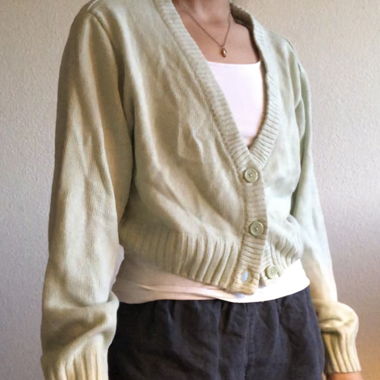 Green cardigan 