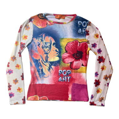 Vintage Pop-Art Print Longsleeve