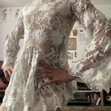 Floral Lace Mini Dress/ Top