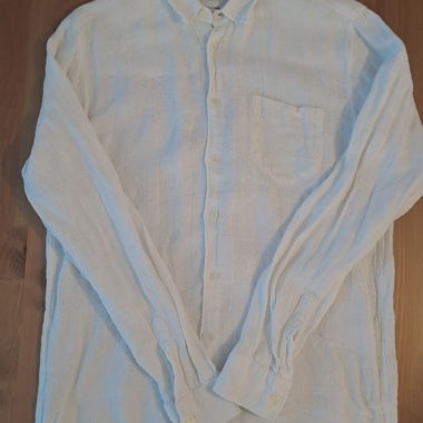 Soulland Logan Shirt Weiss Leinen