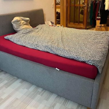 Boxspringbett grau 210x200