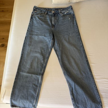 Jeans loose straight taille haute bleu Gr. 44