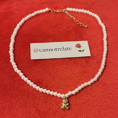 Pearl Teddy Chain Choker Necklace